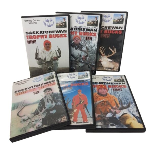 Lot of 6 Hunting DVDs Bently Coben Saskatchewan Trophy Bucks #6, 7, 8, 9, 10, 11 - Picture 1 of 4